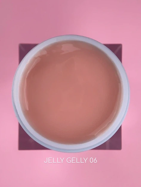 Моделирующий гель-желе LUNAMoon Jelly Gelly №6 (Персиково-бежевый) для укрепления, наращивания ногтей, 15 мл. - изображение 3
