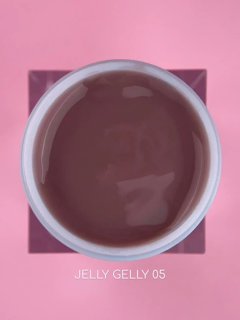 Моделирующий гель-желе LUNAMoon Jelly Gelly №5 (Тёмный нюд) для укрепления, наращивания ногтей, 15 мл. - изображение 3