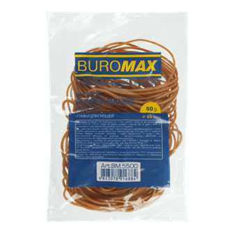 Гумки для грошей 50г BUROMAX 5500 natural (240) /BM.5500/ - Фото 1 Гумки для грошей 50г BUROMAX 5500 natural (240) /BM.5500/ - изображение 1