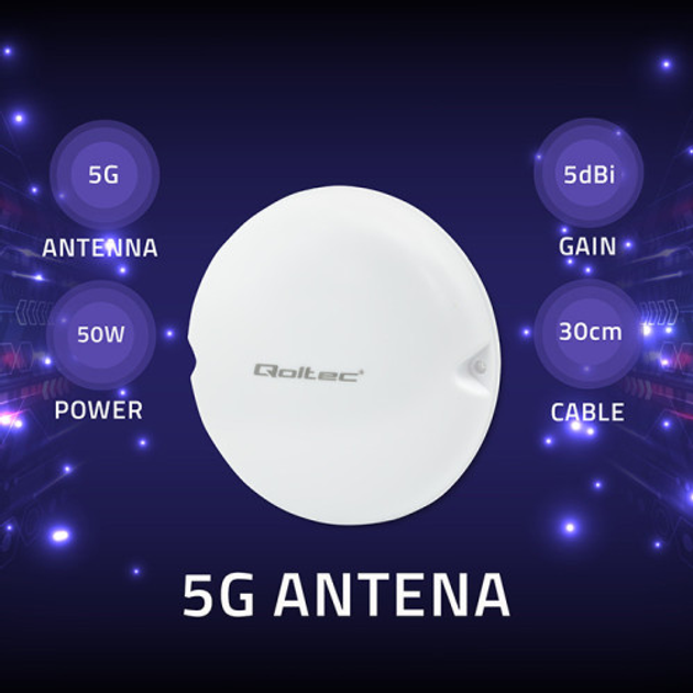 Antena dookólna Qoltec Antenna 5G LTE ceiling 5dBi 50W Indoor (5901878570501) - obraz 7