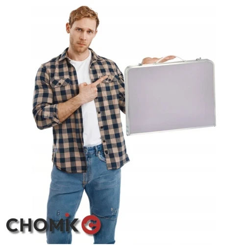 Стол туристический складной Chomik Garden Line HOLMEN белый 60х40х26 5 см для пикника кемпинга - изображение 4