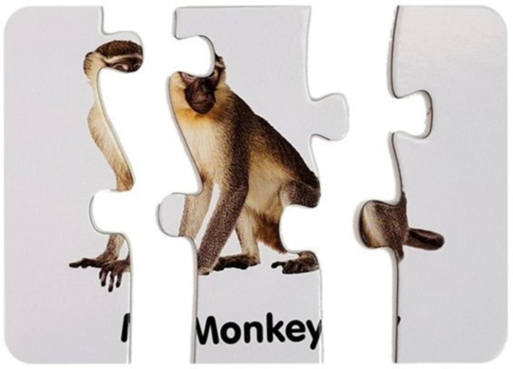 Puzzle edukacyjne Lean Toys Dzikie zwierzęta 10 połączeń 7811 (wersja angielska) (5903802454024) - obraz 5
