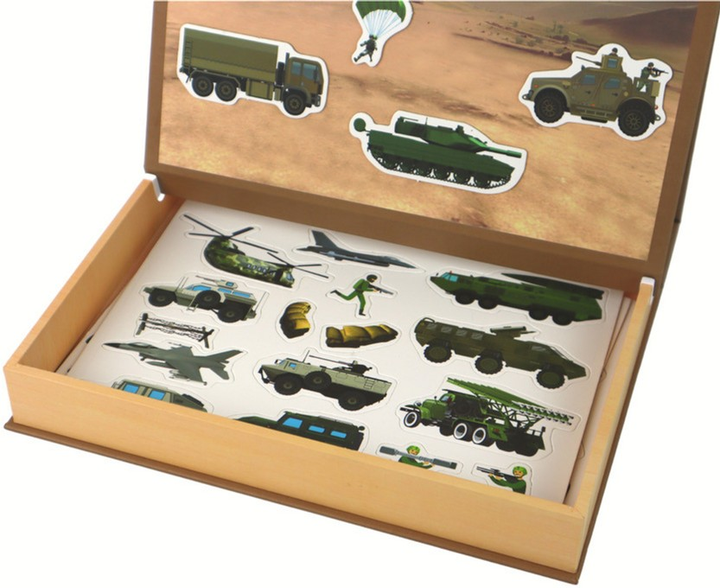 Набір магнітних пазлів Lean Toys Сухопутна війна 40 елементів 16666 (5905884452523) - зображення 5