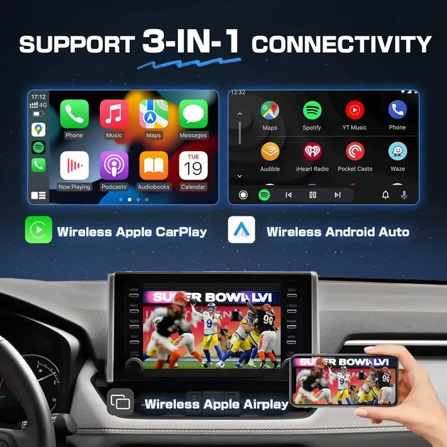 Беспроводной универсальный адаптер Play2Video Pro CarPlay/Android Auto - изображение 3