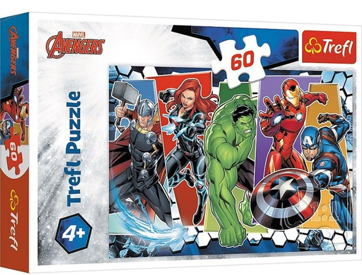 Puzzle Trefl Niezwyciężeni Avengersi 60 elementów 17357 (5900511173574) - obraz 1
