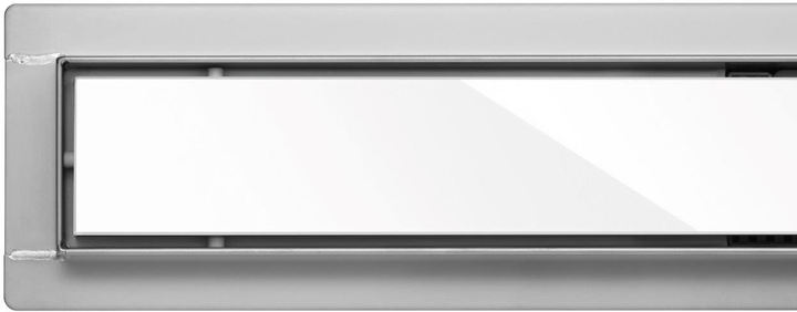 Odpływ liniowy prysznicowy FALA White Glass 80 cm stal nierdzewna z rusztem (żaluzja sucha) 75383 (5906083031137) - obraz 2