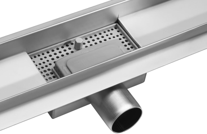 Odpływ liniowy prysznicowy FALA White Glass 80 cm stal nierdzewna z rusztem (żaluzja sucha) 75383 (5906083031137) - obraz 4