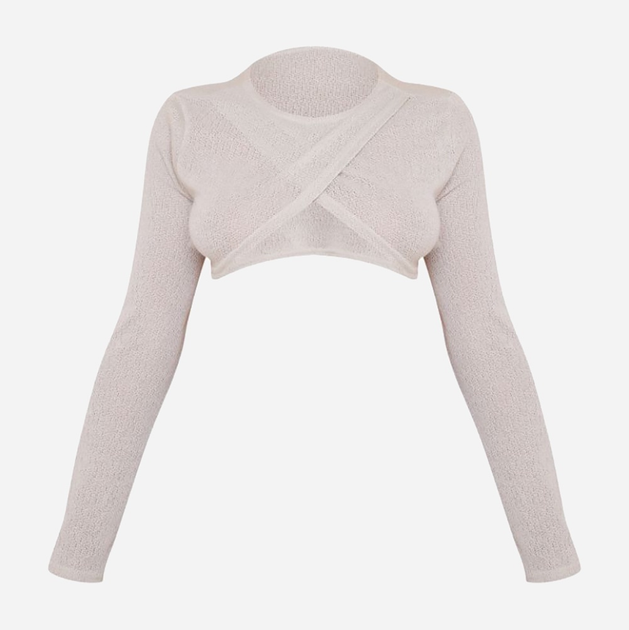 Топ жіночий Pretty Little Thing GD-00187512 14 Сірий з бежевим від Rozetka на платформі USKIDKA Акція на Топ жіночий Pretty Little Thing GD-00187512 14 Сірий з бежевим від Rozetka