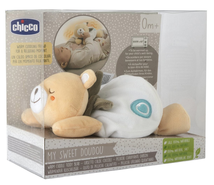 М'яка іграшка термофор Chicco My Sweet Doudou з мішечком для солі Ведмедик (8058664177035) - зображення 1