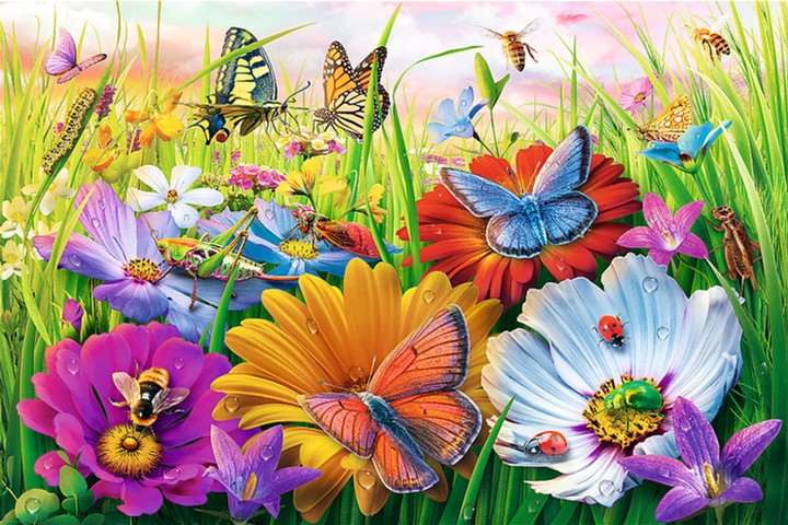 Puzzle Trefl EasyPiece owady na łące 300 elementów 23103 (5900511231038) - obraz 2