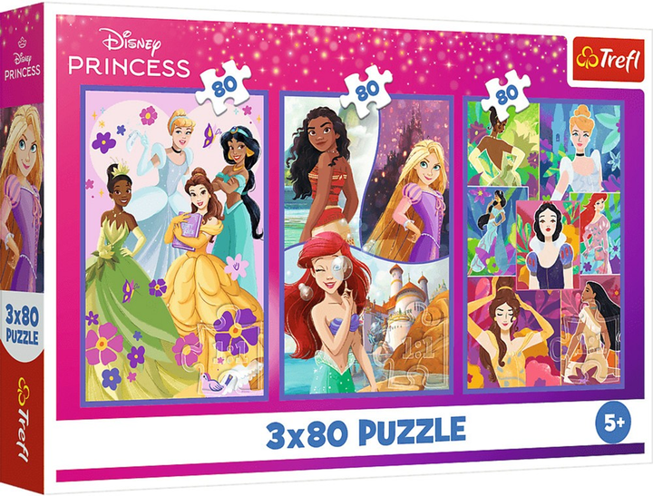 Набір пазлів Trefl Princess Friends 3 x 80 елементів 34884(5900511348842) - зображення 2