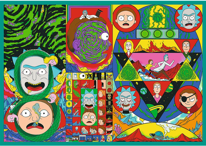Zestaw Puzzle Trefl Zakręcony świat Ricka i Morty'ego 4 x 250 elementów 13338 (5900511133387) - obraz 6