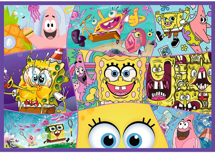 Zestaw Puzzle Trefl Szalony świat Sponge Boba 4 x 250 elementów 13342 (5900511133424) - obraz 2