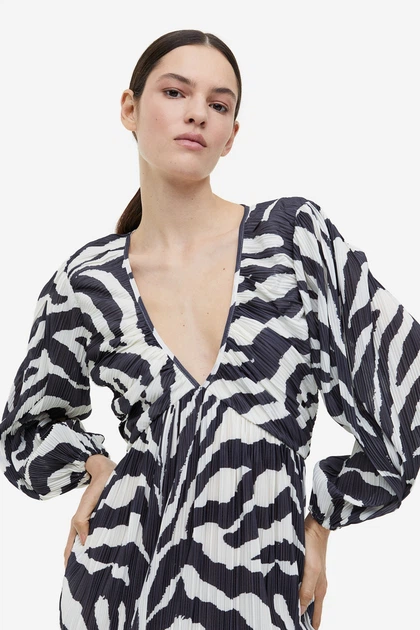 Сукня H&M M біло чорний смужка 4071172513 - зображення 3