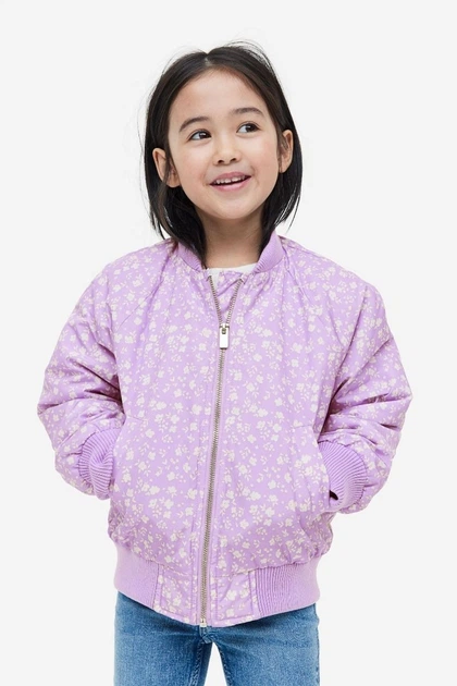 Куртка H&M 134 140см сиреневый цветы 4071136745 - Фото 1 Куртка H&M 134 140см сиреневый цветы 4071136745 - изображение 1