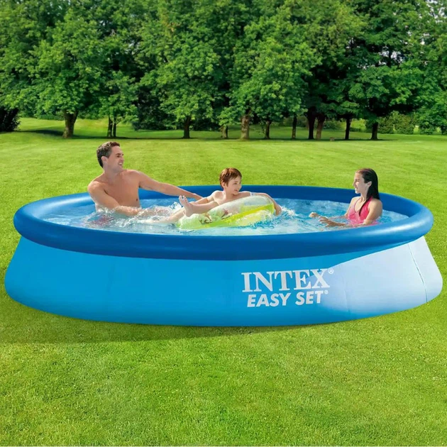 Бассейн надувной Intex 28132 круглый на 5621 л с картриджным насосом и чашей из ПВХ 366х76 см Синий (124-9-28132) - изображение 6