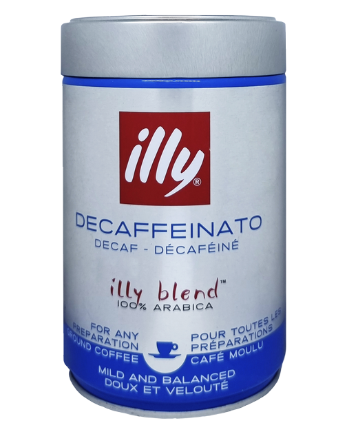 Кава мелена ILLY Espresso Decoffeinate, без кофеїну 250 г з/б - Фото 1 Кава мелена ILLY Espresso Decoffeinate, без кофеїну 250 г з/б - зображення 1