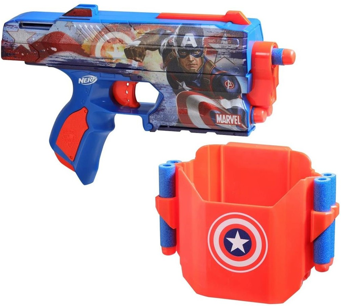 Бластер Hasbro Nerf Marvel Капітан Америка F9717 + 10 Стріл (5010996238856) - зображення 2