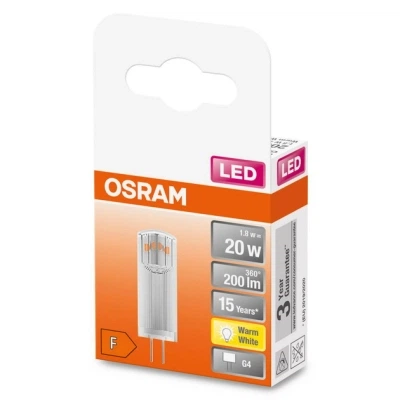 Лампочка Osram LED PIN20 CL 1,8W/827 12V G4 (4058075431966) - изображение 3