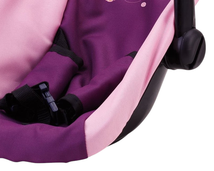 Fotelik samochodowy dla lalek Bayer Deluxe Różowo-śliwkowy 44 cm 67657AA (4003336676570) - obraz 2