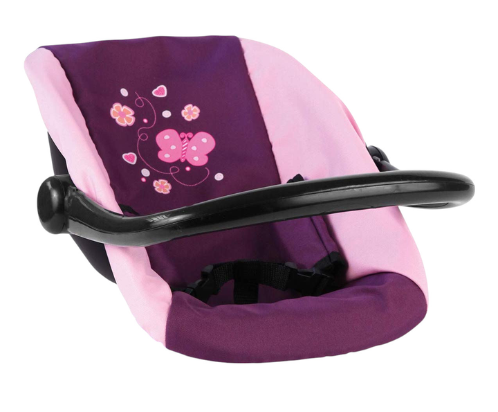 Fotelik samochodowy dla lalek Bayer Deluxe Różowo-śliwkowy 44 cm 67657AA (4003336676570) - obraz 3