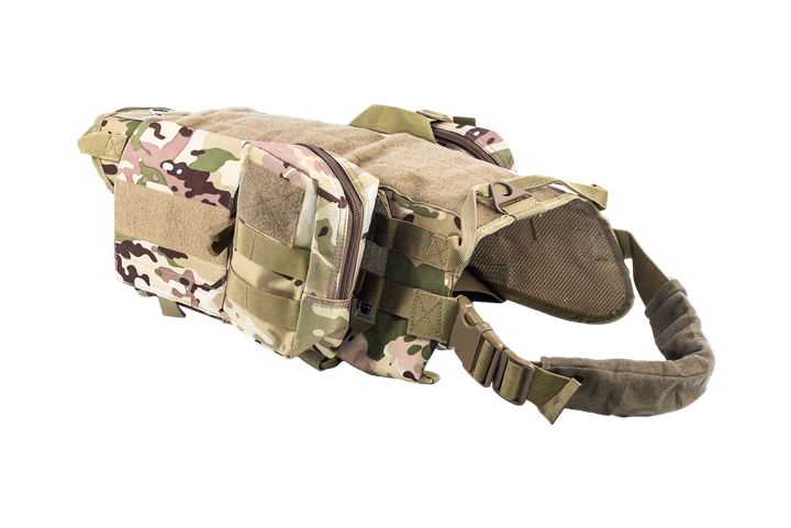 Тактическая шлея-жилет Derby Heavy Duty для собак с сумками для дрессировки M Камуфляж - Фото 6 Тактическая шлея-жилет Derby Heavy Duty для собак с сумками для дрессировки M Камуфляж - изображение 6