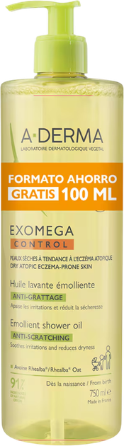 Олія для душу A-derma Exomega Control 750 мл (3282779425483) - зображення 1