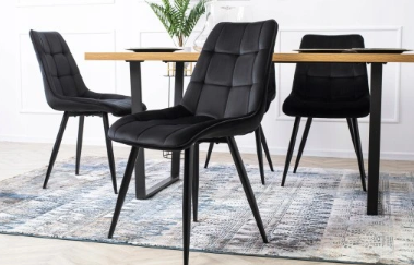 Стул мягкий со спинкой Velka Chic Bluvel 50 Velvet VBl50 черный - изображение 6