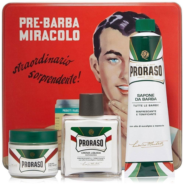 Zestaw upominkowy kosmetyków do golenia Proraso Krem do golenia 100 ml + Krem do golenia 150 ml + Balsam po goleniu 100 ml (8004395003594) - obraz 3