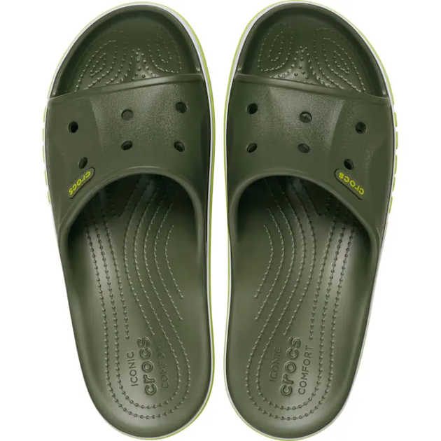 Крокс Баябенд Зелені Слайд Шльопанці Crocs Bayaband Slide Army Green (38-39, зелений) - зображення 3