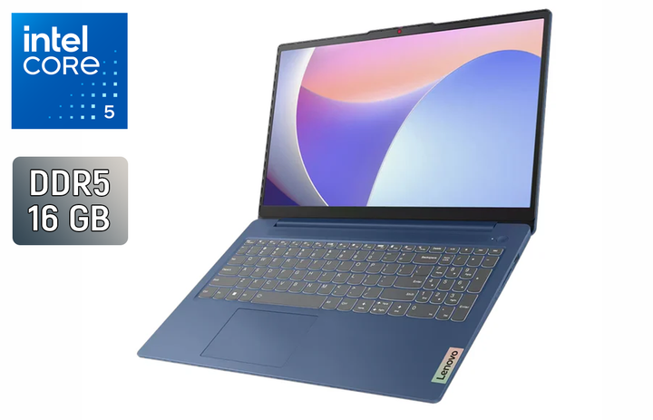Ультрабук Б-класс Lenovo IdeaPad Slim3 15IRU9 / 15.6" (1920x1080) IPS / Intel Core 5-120U (10 (12) ядер по 1.4 - 5.0 GHz) / 16 GB DDR5 / 1000 GB SSD / Intel Graphics / WebCam / Windows 11 б/у - Фото 1 Ультрабук Б-класс Lenovo IdeaPad Slim3 15IRU9 / 15.6" (1920x1080) IPS / Intel Core 5-120U (10 (12) ядер по 1.4 - 5.0 GHz) / 16 GB DDR5 / 1000 GB SSD / Intel Graphics / WebCam / Windows 11 б/у - изображение 1