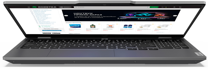 Ноутбук Lenovo LOQ 15IRX10 (83JE00GYRA) Luna Grey / 15.6" IPS Full HD 144 Гц / Intel Core i7-13650HX / RAM 24 ГБ / SSD 512 ГБ / nVidia GeForce RTX 5060, 8 ГБ - зображення 7