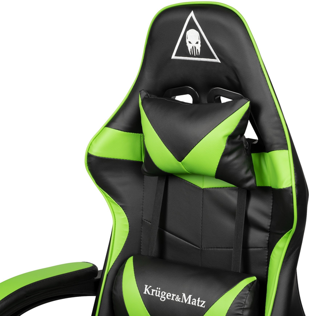 Fotel gamingowy Kruger & Matz GX-150 Black/Green (5901890068628) - obraz 7