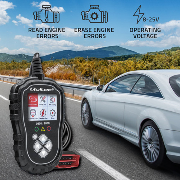 Автосканер Qoltec Digital OBD2 EOBD diagnostic Tester ProLine 8V-25V Dual System (5901878506852) - зображення 9