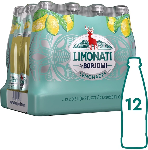 Упаковка лимонада Borjomi Limonati Цитрус 0.5 л х 12 шт