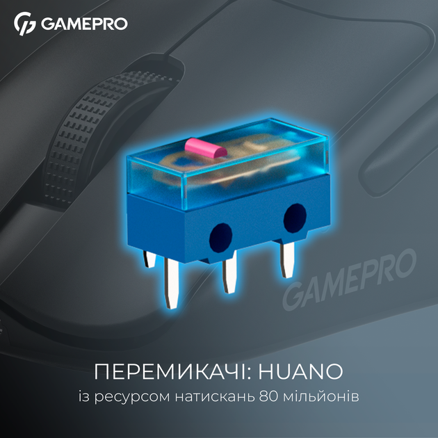 Мышь GamePro Asgard Surt Wireless/Bluetooth/USB PixArt PAW3395 Sensor Black (GM017B) - Фото 10 Мышь GamePro Asgard Surt Wireless/Bluetooth/USB PixArt PAW3395 Sensor Black (GM017B) - изображение 10