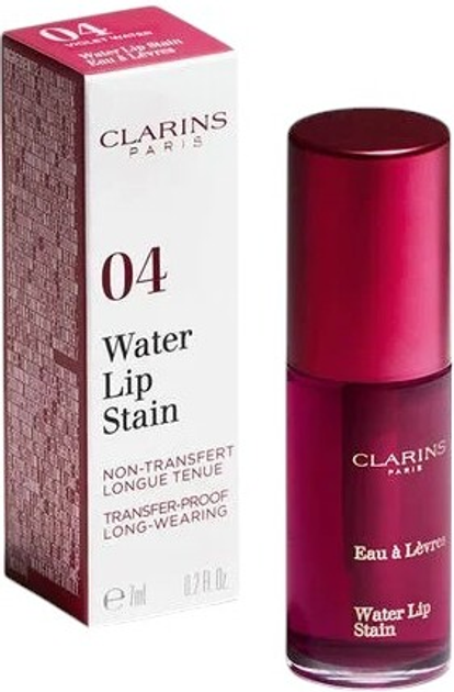 Tint do ust Clarins Water Lip Stain 04 Violet Water 7 ml (3380810213959) - obraz 3