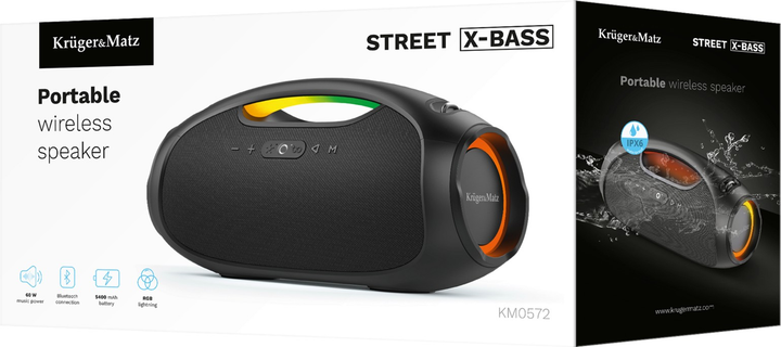 Głośnik przenośny Kruger&Matz Street X-BASS Black (KM0572) - obraz 9