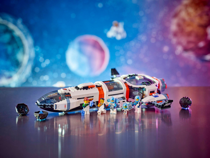 Klocki konstrukcyjne LEGO City Modułowy galaktyczny statek kosmiczny 717 elementów (60446 ) - obraz 10