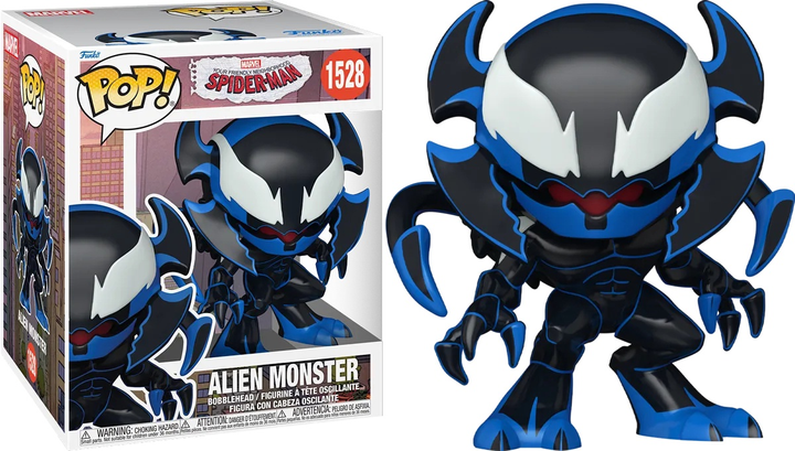 Figurka Funko Pop Super Friendly Neighborhood Spider Man Alien Monster 14.7 cm 1528 75873 (889698758734) - obraz 2