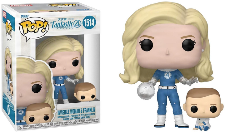 Набор фігурок Funko Pop and Buddy Marvel Fantastic Four First Steps Invisible Woman 10.2 см + Franklin 3.3 см 1514 83583 (889698835831) - зображення 2