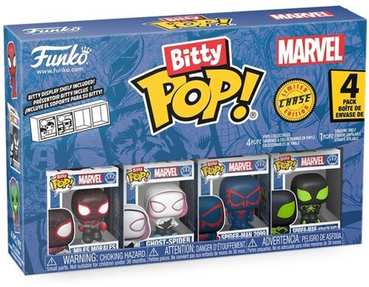 Набір фігурок Funko Pop Bitty Pop Spider Man Miles Morales 4 шт 85702 (889698857024) - зображення 1