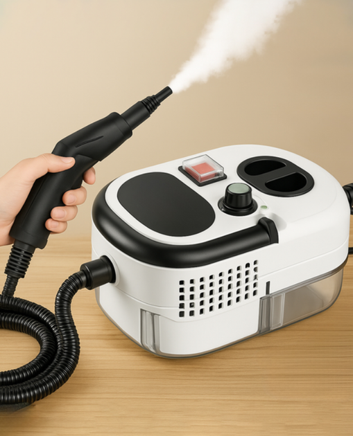 Пароочисник Portable Steam Cleaner YD-206A ручний, для очищення різних поверхонь, електричний, з насадками 2500W білий - зображення 2