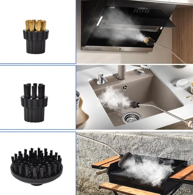 Пароочисник Portable Steam Cleaner YD-206A ручний, для очищення різних поверхонь, електричний, з насадками 2500W білий - зображення 5