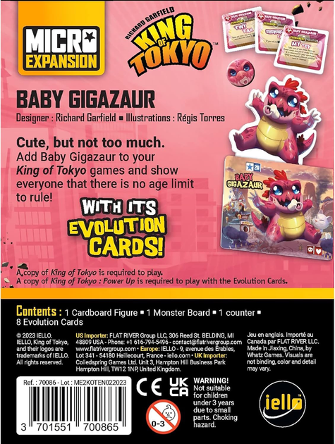 Gra planszowa Iello King of Tokyo: Baby Gigazaur (edycja angielska) (IEL70086) (3701551700865) - obraz 3