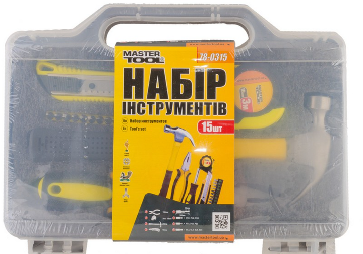 Набор инструмента Mastertool 15 ед. (78-0315) - Фото 2 Набор инструмента Mastertool 15 ед. (78-0315) - изображение 2