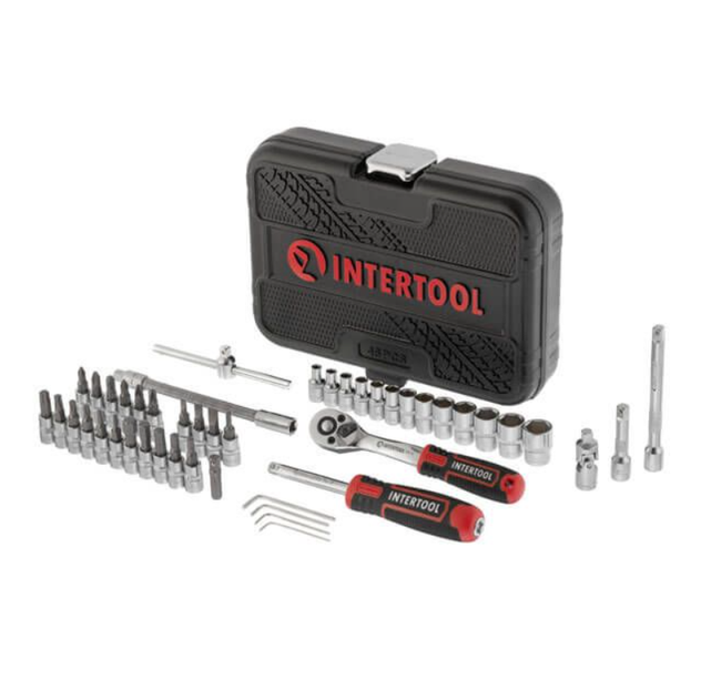 Набор инструмента Intertool 1/4" 46 ед. Storm (ET-8046) - изображение 2