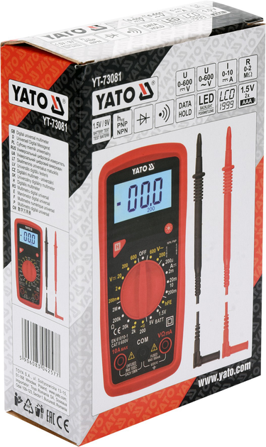 Мультиметр цифровий YATO YT-73081 - зображення 3