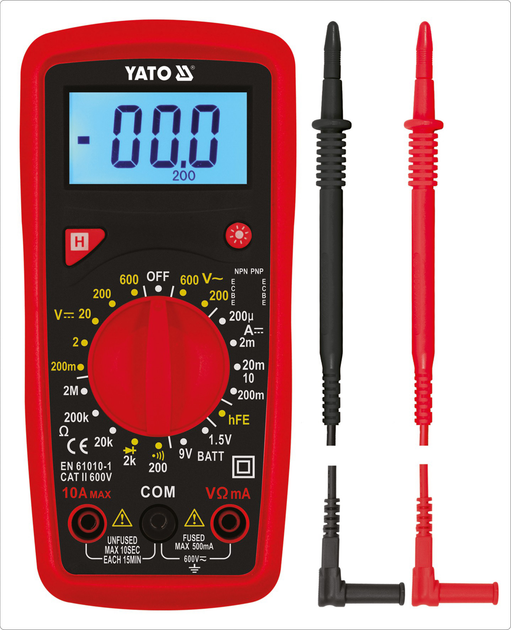 Мультиметр цифровий YATO YT-73081 - зображення 4