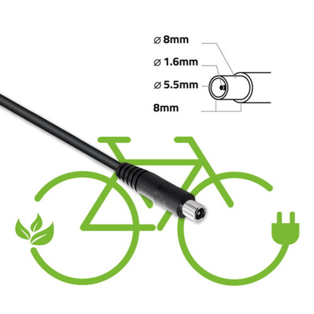 Zasilacz do roweru elektrycznego Qoltec Charger for e-bike, electric scooter XIAOMI 36V / 42V 2A 8.0*8.0 mm (5901878503349) - obraz 10